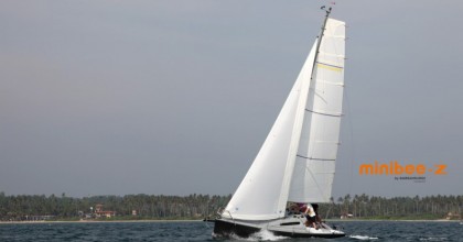 Minibee-Z sailing upwind